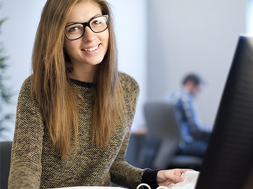 171320852 young female office worker